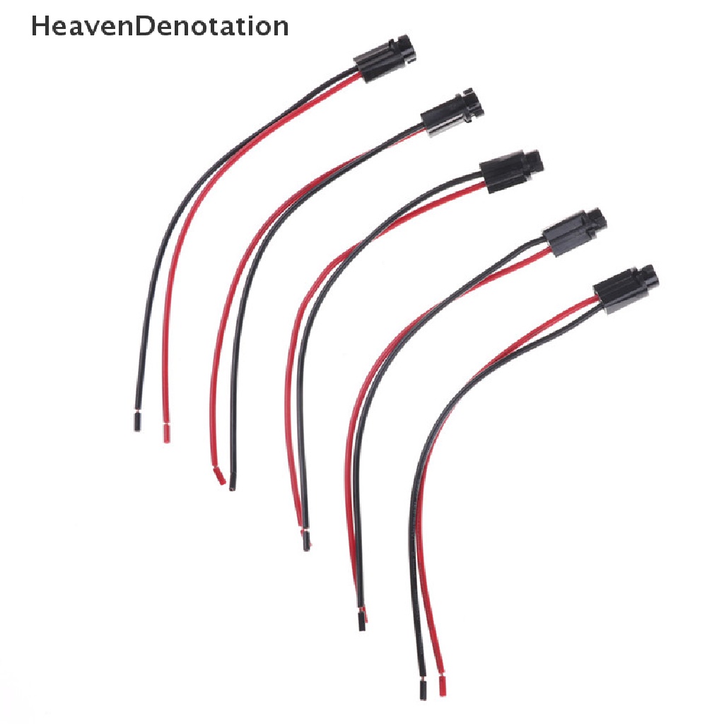 [HeavenDenotation] 5pcs T5 Wired Dashboard Gauge Lampu LED Bohlam Socket Holder Untuk Mobil Otomatis HDV