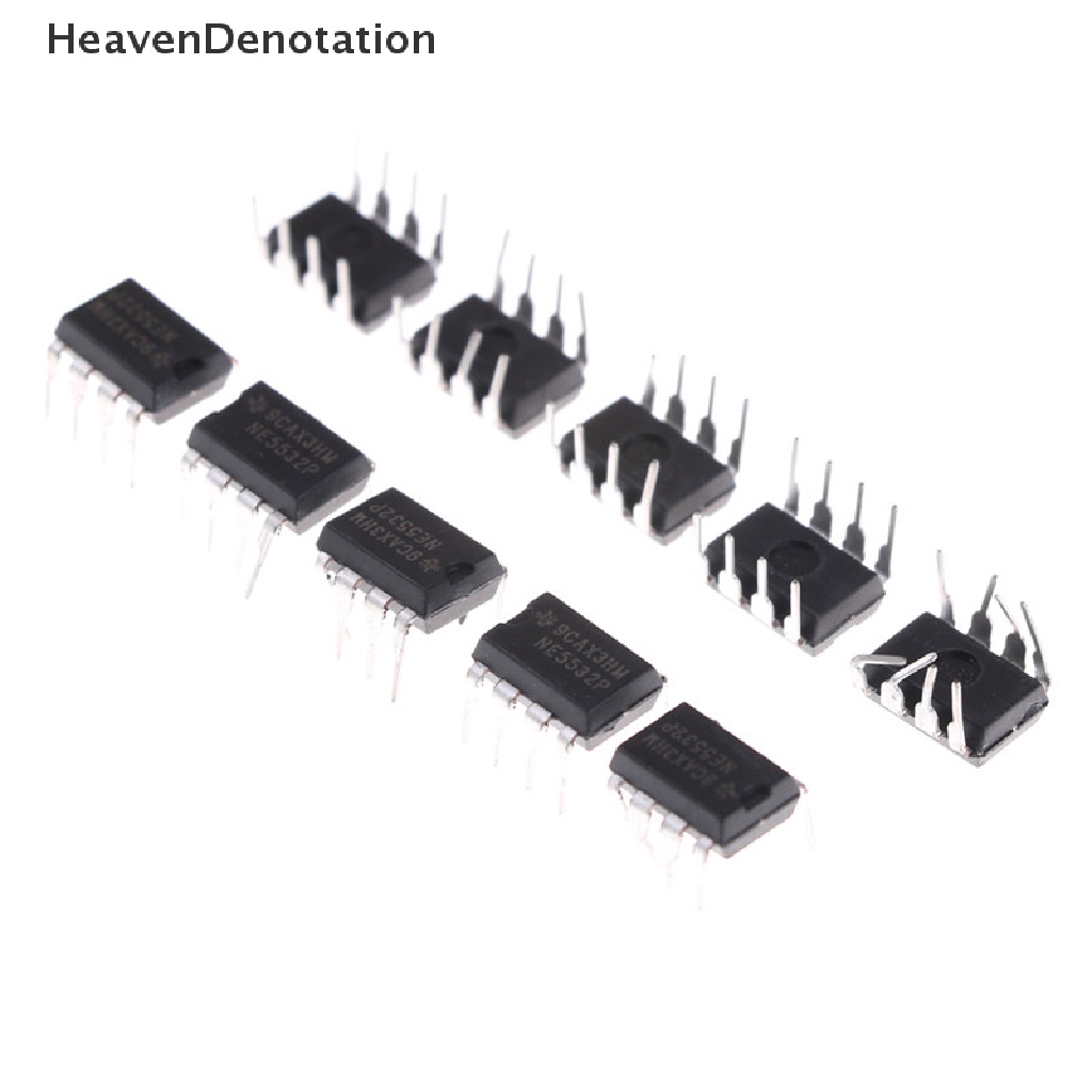 [HeavenDenotation] 10pcs NE5532P NE5532 DIP-8 Dual Kebisingan Rendah Op-Amp TI IC HDV