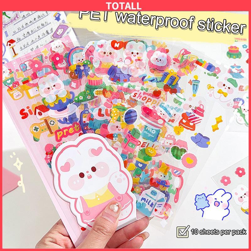 COD Stiker Scrapbook Lucu Kartun Kartun PET Tahan Air DIY Bahan Dekorasi Cangkir Air Stiker-Totall