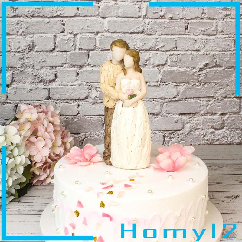 [HOMYL2] Patung Pasangan Pernikahan Dekorasi Craft Centerpiece Hand Painted Romantic