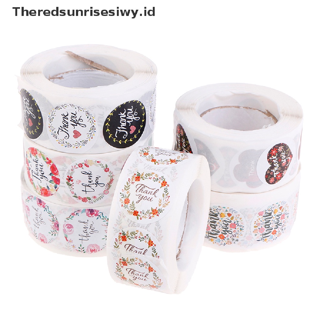 # Kado Mom &amp; PAPA DIY # Stiker Thank You Label Segel Stiker Lucu 500Pcs Per Roll Stationery Sticker~