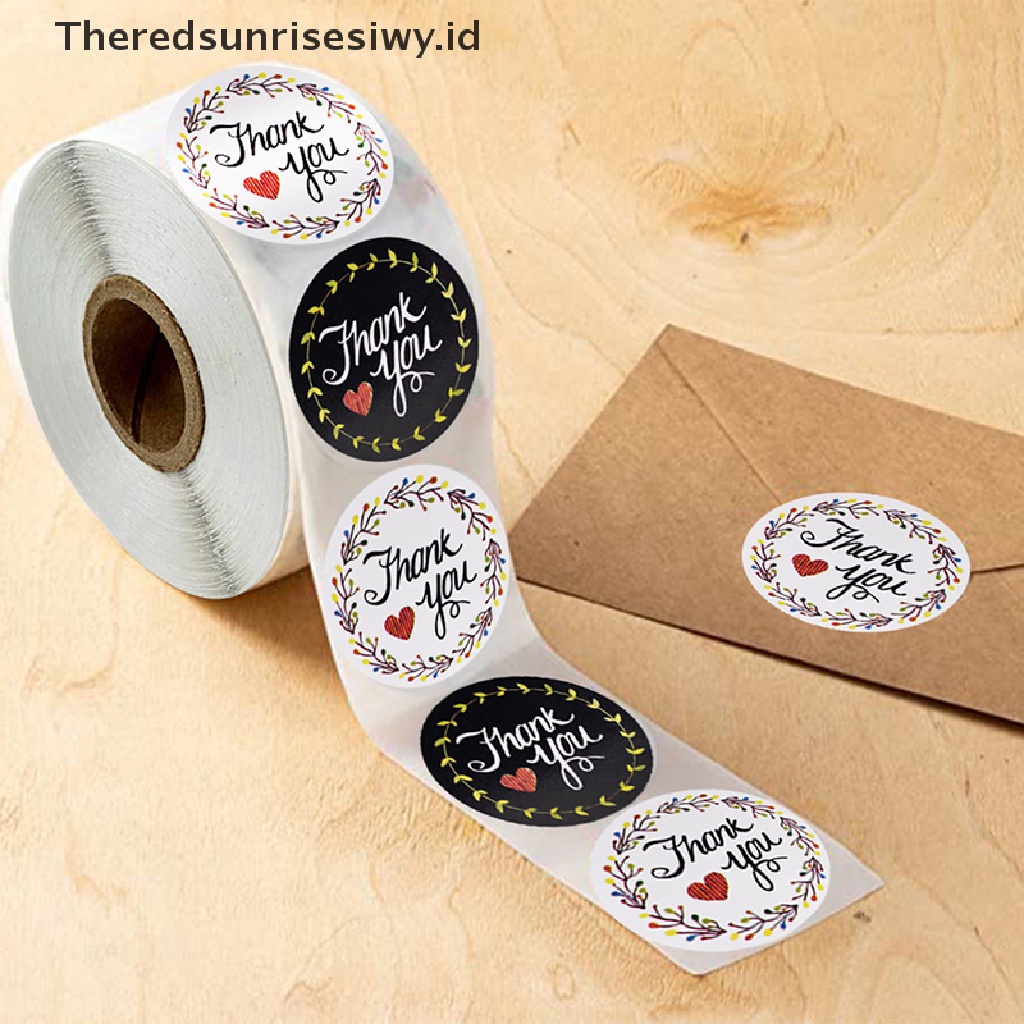 # Kado Mom &amp; PAPA DIY # Stiker Thank You Label Segel Stiker Lucu 500Pcs Per Roll Stationery Sticker~