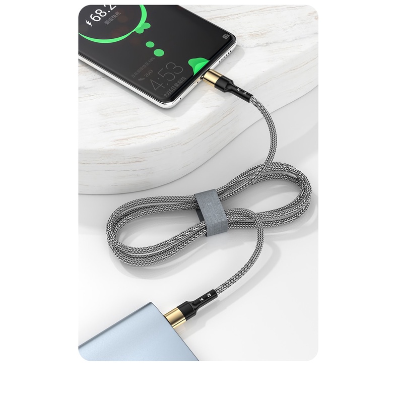 Kabel PD Type-c 60W Fast Charger Lapis Emas Kompatibel Untuk Laptop Charge Huawei FCP Qualcomm 4.0