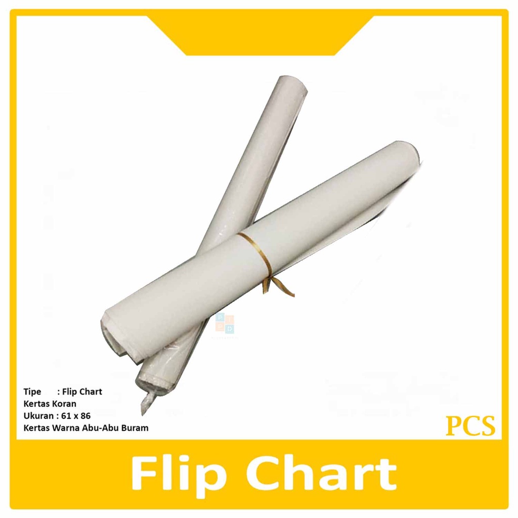 Flip Chart Kertas Koran Warna Abu-Abu Buram - Roll