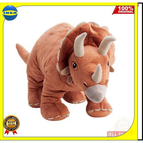 Bantal Boneka Ori Mainan Boneka, dinosaurus dinosaur triceratops, panjang 69 cm ori