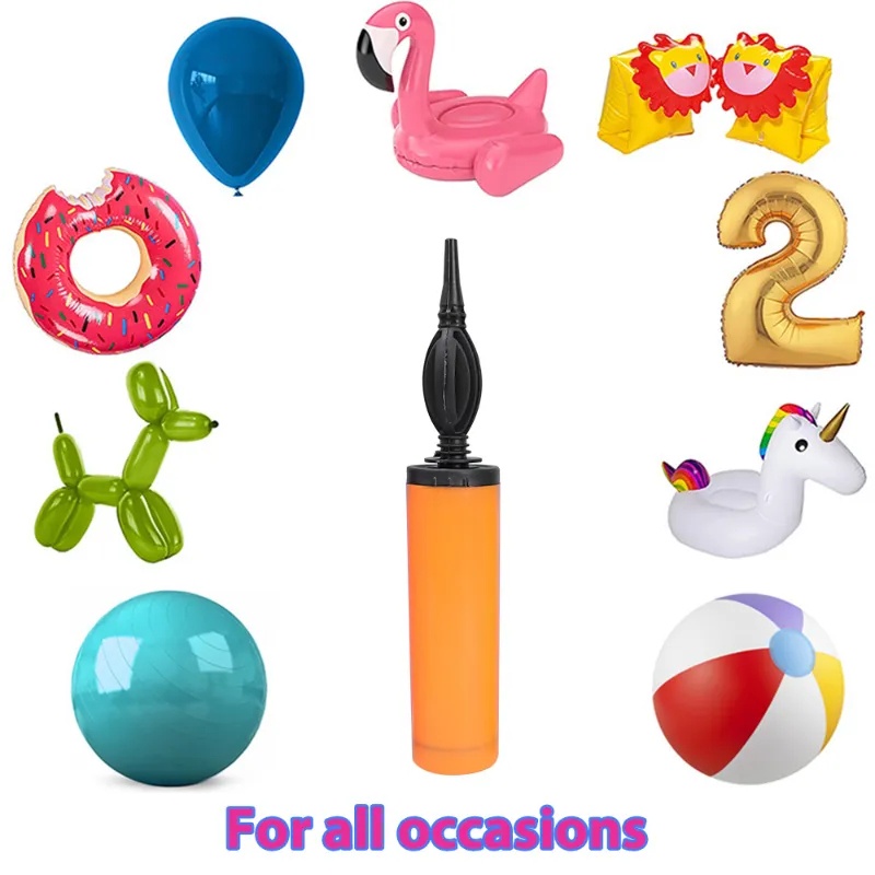 [Unggulan] Portable Plastik Air Inflator Balon Foil Lateks Balon Aksesoris Tangan Dorong Pompa Angin Pompa Balon Mini Pesta Ulang Tahun Pernikahan Balon Alat Tiup