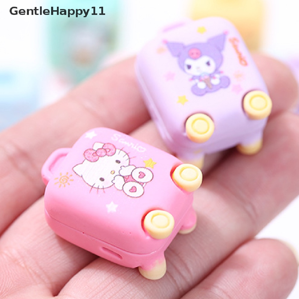 Gentlehappy 1PC Dekorasi Rumah Boneka model Koper Kartun Dua Sisi Tiga Dimensi id