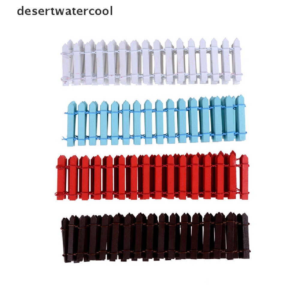 Deid100 * 5cm Miniatur Taman Peri Pagar Kayu Rumah Boneka DIY Aksesoris Decor Martijn