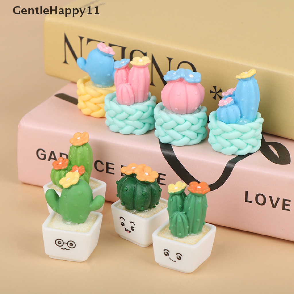 Gentlehappy 1pc Resin Mobil Kaktus Pot Kelinci Ornamen Aksesoris Konsol Tengah Mobil id