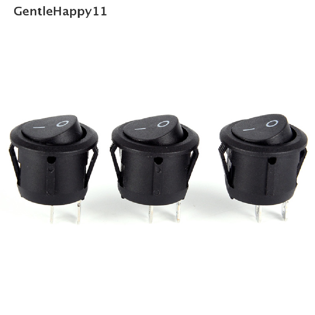 Gentlehappy 1Pc 2-PIN ON-OFF SPST Bulat Dot Mobil Auto Rocker Toggle Switch+Cover Anti Air id