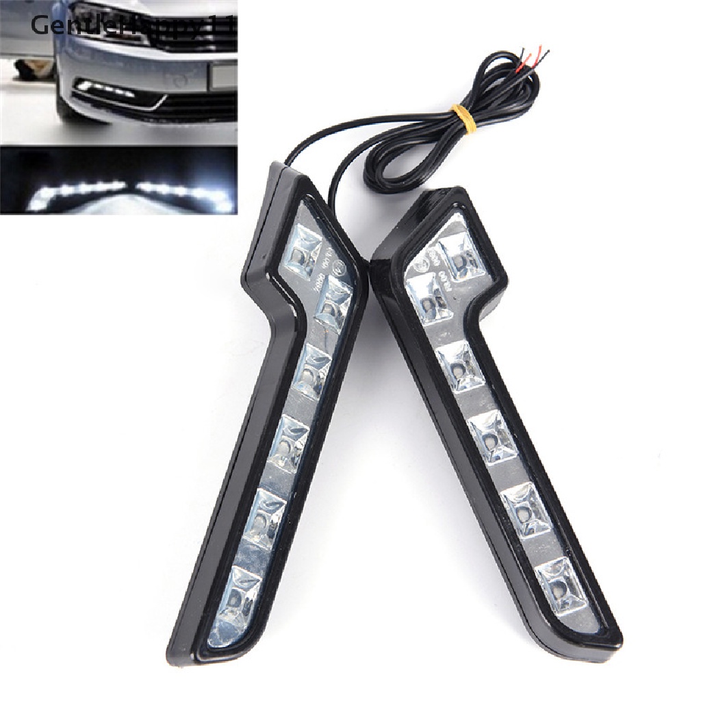Gentlehappy 2x Terang 6LED Super White Lampu Berkendara Mobil Fog 12V DRL Siang Hari Running Light id