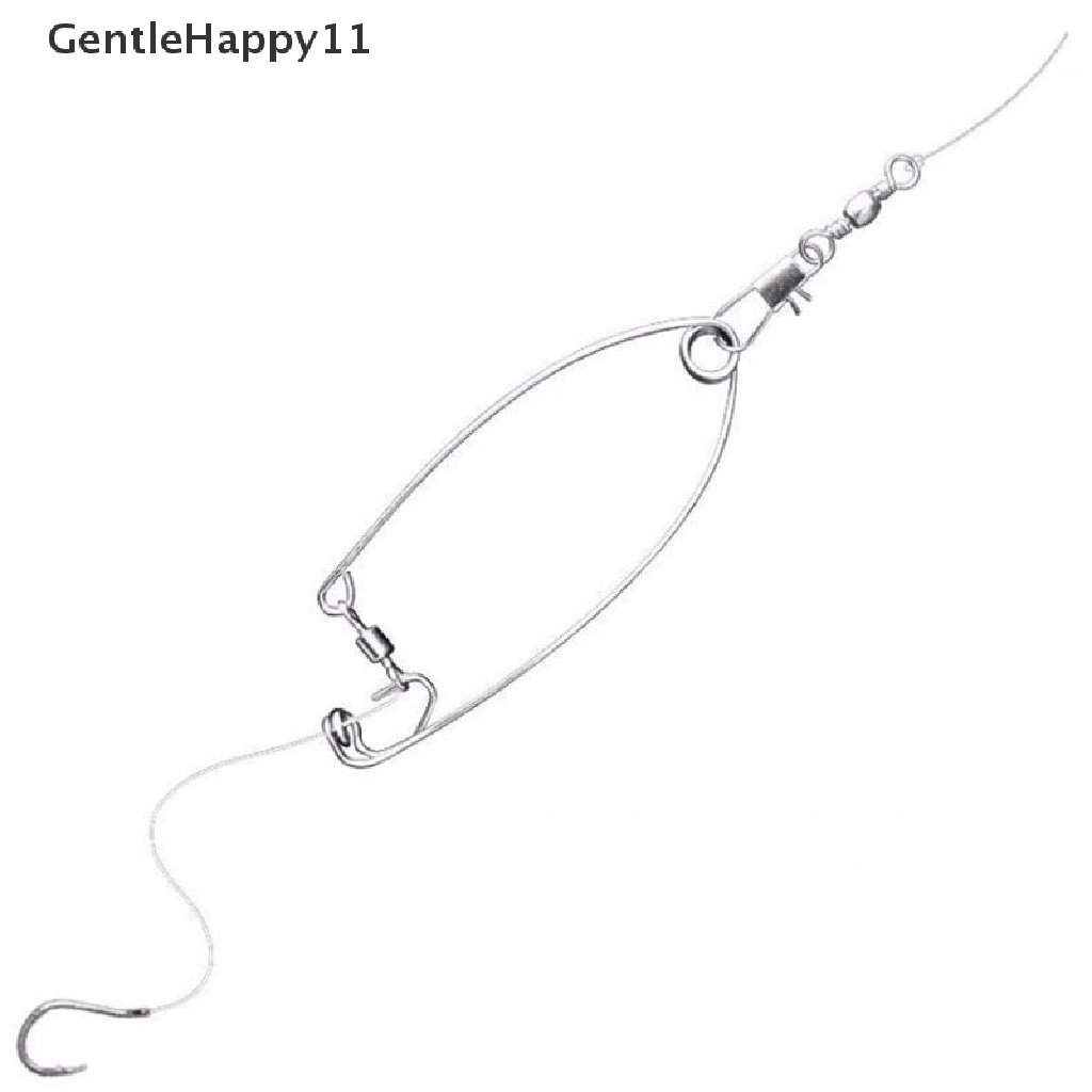 Gentlehappy Camping Perangkat Memancing Otomatis Spring Ejection Hook Stainless Steel Tackle id