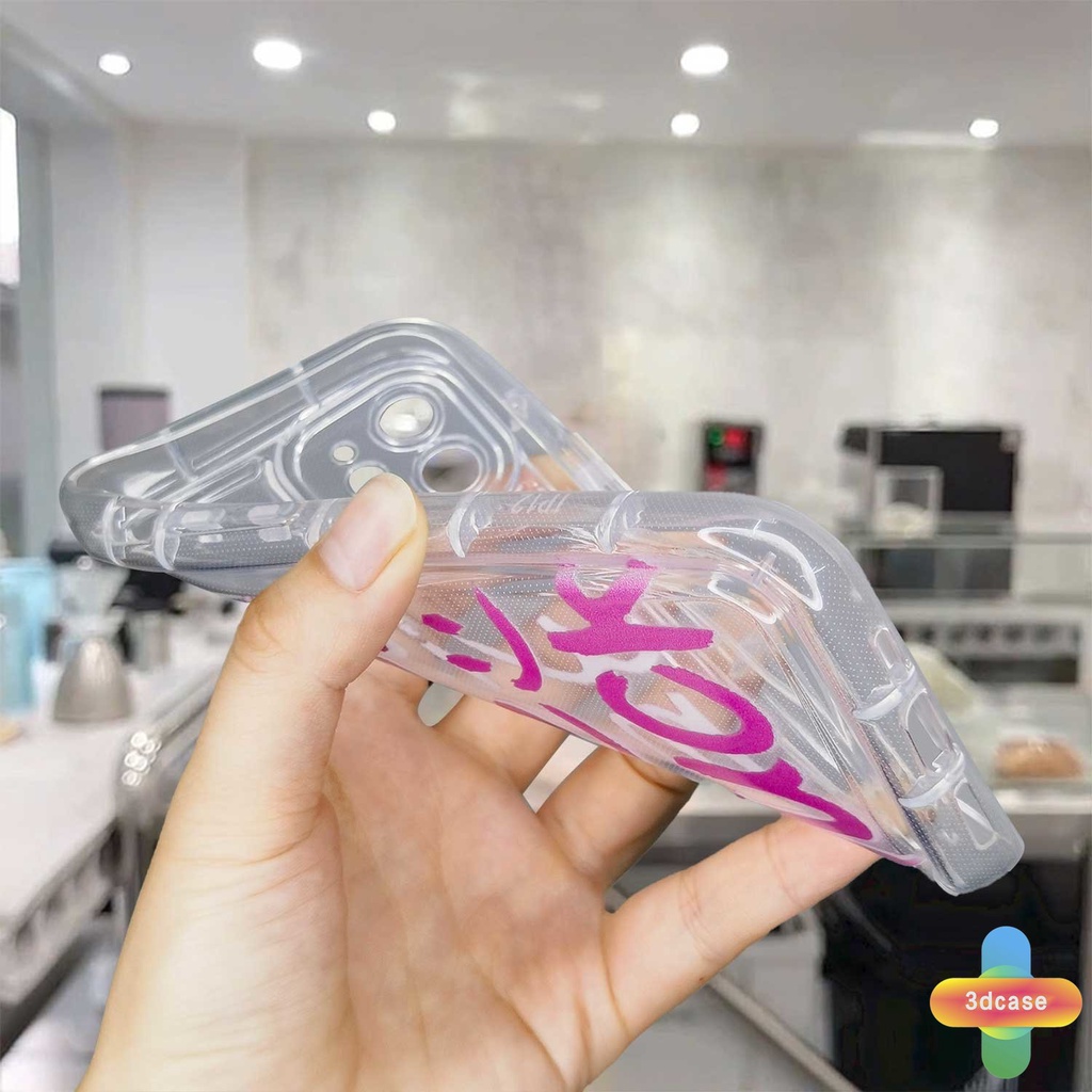 Compatible For Case IPhone 12 11 13 14 PRO MAX 6 7 6S 8 14 Plus X XR XS MAX 11 12 13 Se 2020 6SPlus 7Plus 6Plus 8Plus 14Plus XSMAX Fashion Lucky Letter Graffiti Silicone Soap Case