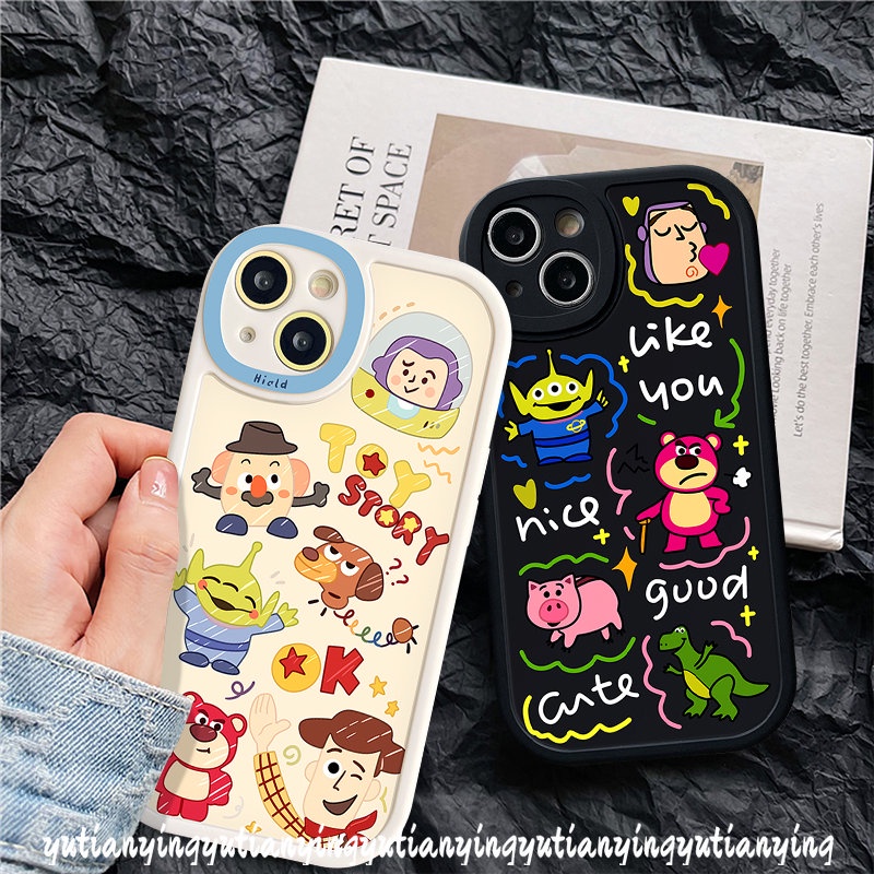 Cute Strawberry Bear Cartoon Toy Story Casing Infinix Hot 11s 10s 10 Lite 10T 11 Infinix Note 8 Hot 10T 10s 9 10 Play 11s 11 Smart 5 6 Tpu Lotso Pig Soft Phone Cover