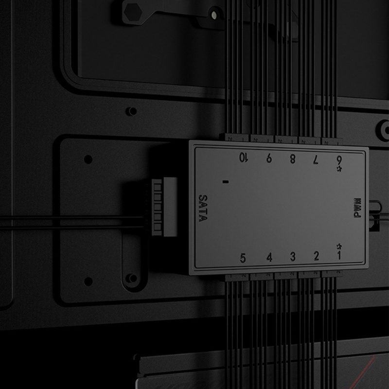 Cre Kabel Power Supply Kipas PWM 4Pin 1sampai10 Fan Hub Splitter Port Casing PC Kabel Ekstensi Motherboard Internal