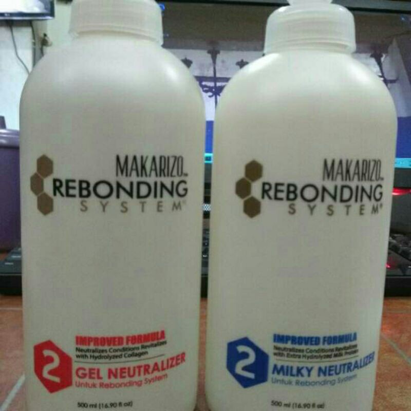 Makarizo Rebonding system step 2 milky 500 ml/Pelurus Rambut