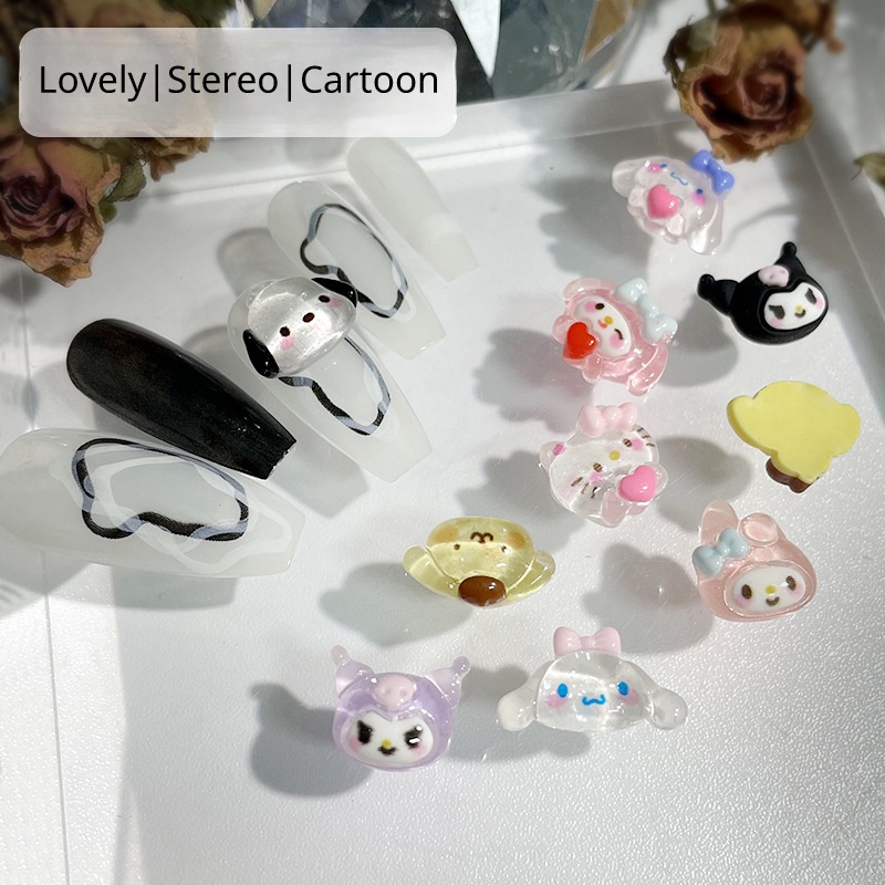 Tiga Dimensi Kartun Nail Art DIY Perhiasan/3D Stiker Kuku Resin Aksesoris/Lucu Bunny Bear Nail Decoration/DIY Handmade Bahan Aksesoris Untuk Ponsel Shell