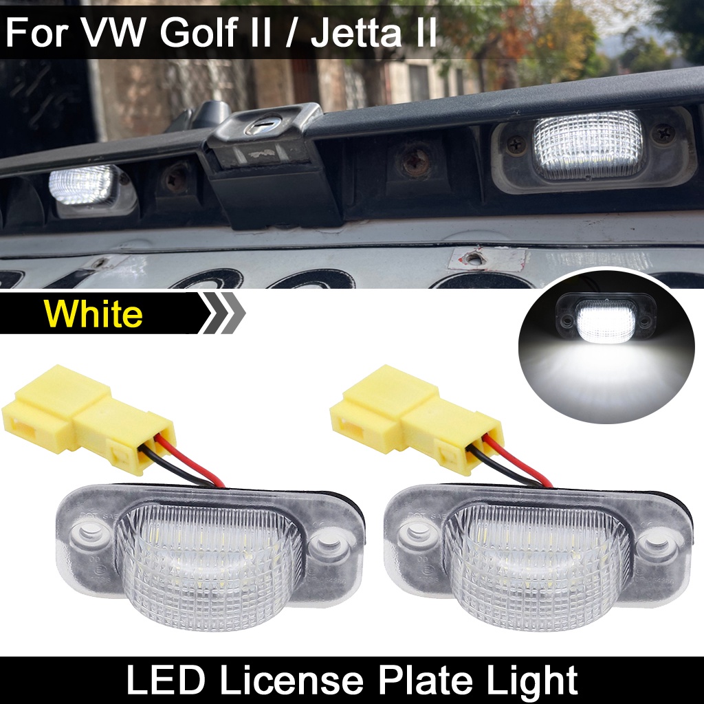 2pcs Lampu Plat Nomor Plat LED Putih Kecerahan Tinggi Untuk VW Golf2 83-92 Untuk Jetta2 84-91 Untuk Kursi Toledo I 91-99