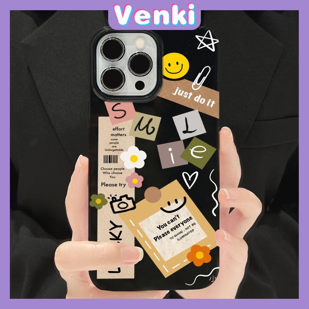 Case for iPhone 11 Soft TPU Glossy Black Candy Case Creative Collage Stickers Camera Protection Shockproof For iPhone 14 13 12 11 Pro Max 7 8 Plus X XR