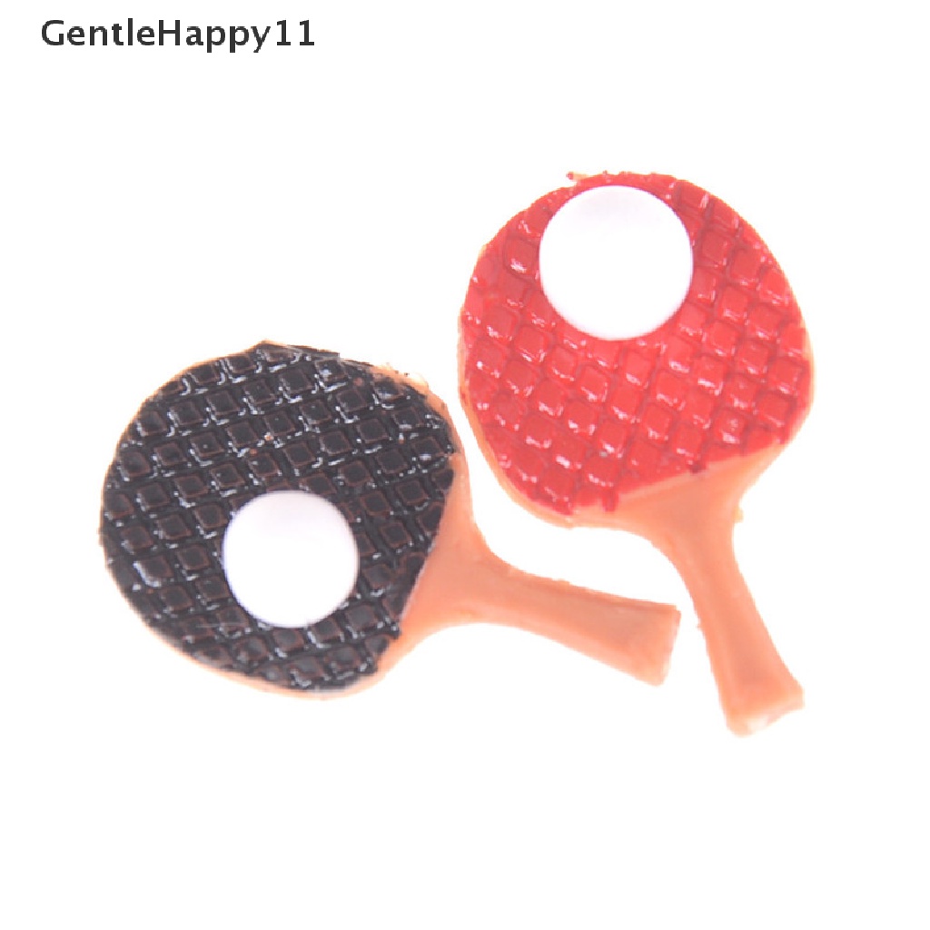 Gentlehappy1per12rumah Boneka Miniatur Mebel Tenis Meja Kelelawar Dan Bola Set Lengkap Boneka Dekorasi Rumah Mainan Untuk Anak Hadiah Natal Boneka Akses id