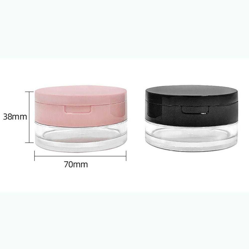 POPULAR Popular Loose Powder Box Touch Up Alat Makeup Case Kosong Compact Container Mirror Dengan Puff Wadah Bedak