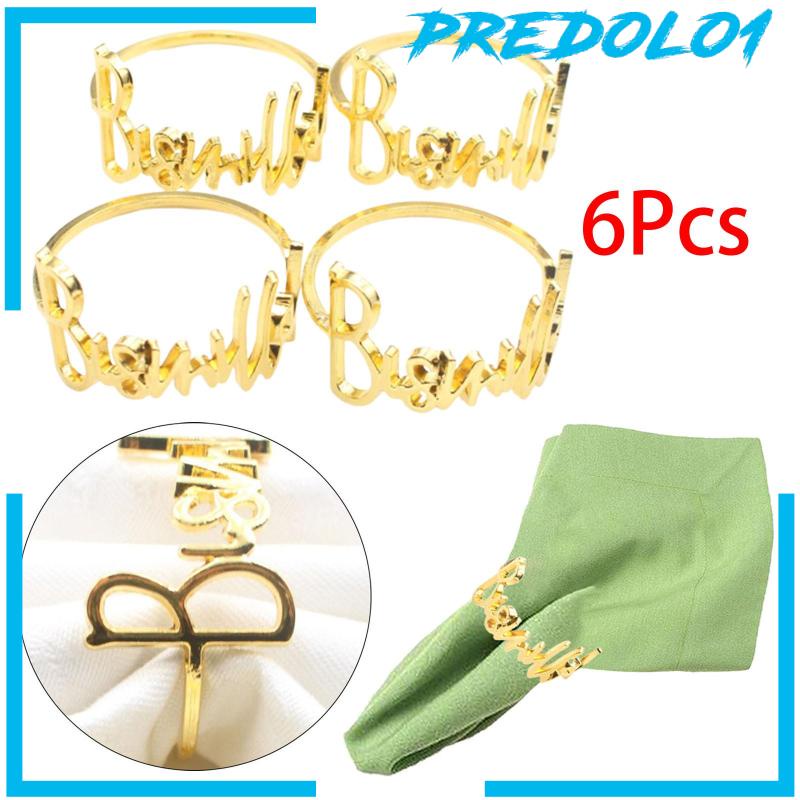 [Predolo1] Napkin Rings Set Dekorasi Bahan Metal Untuk Formal Atau Casual Dinning Table Kitchen