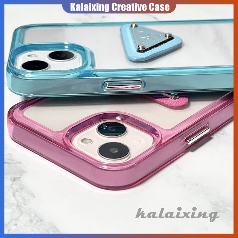IPHONE Casing Ponsel Bahan Akrilik Transparan Shockproof Untuk Iphone14 11 12 13 Pro Max XS Max X XR 3D Prada Hard Casing