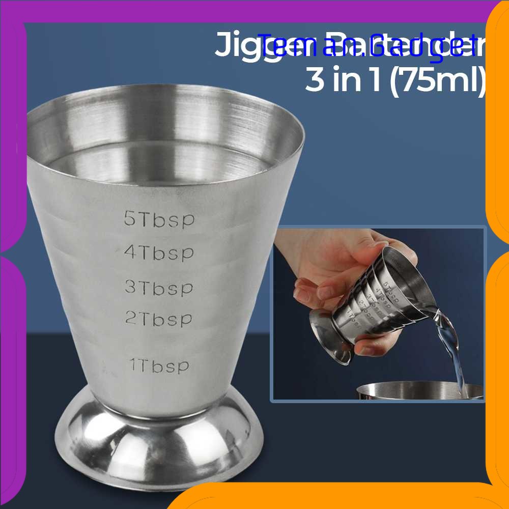 TG -  DPR JHMech Gelas Ukur Bartender Multilevel Jigger Bar 3 in 1 75ml - 304