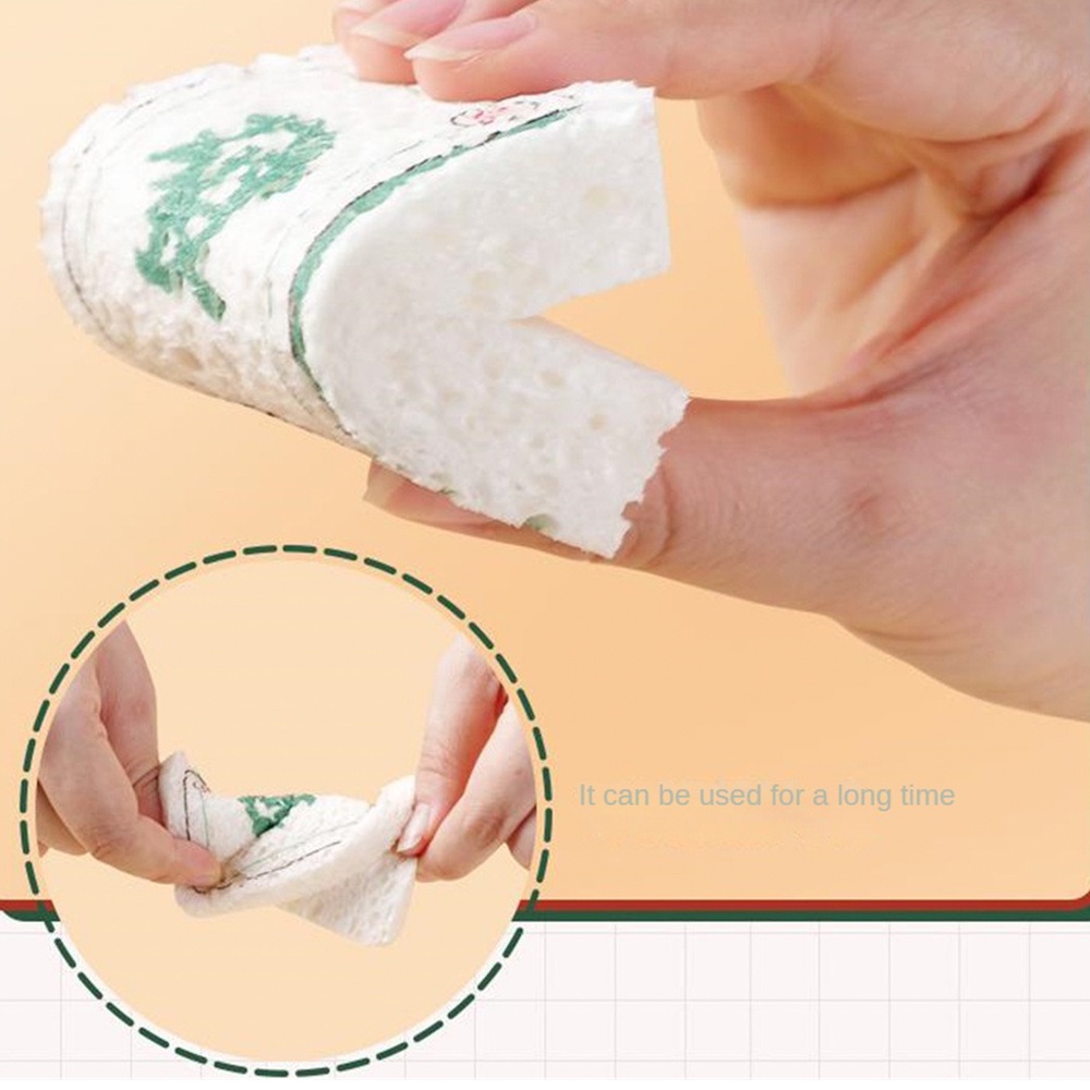 Sponge 1 Buah Spons Pembersih Mahjong, Spons Penyeka Kayu Padat, Spons Dapur, Penyerap Tidak Lengket, Spons Minyak, Kekuatan Ajaib, Aksesori Pembersih Dapur
