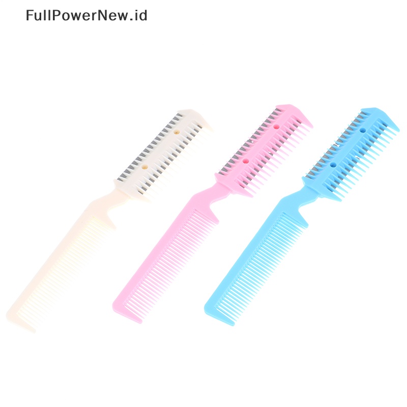 Power Color Sisir Silet Pemotong Rambut Thinning Shaper Comb Pisau Cukur Trimmer Barber ID