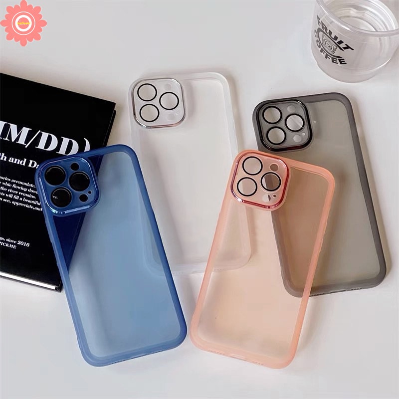 IPHONE Luxury Shockproof Plating Metal Len Case Kompatibel Untuk Iphone11 Pro Max 7Plus 8Plus XR 14 13 12 Pro Max X XS Max 7 8Plus Lembut Pelindung Lensa Kamera Back Cover Shell