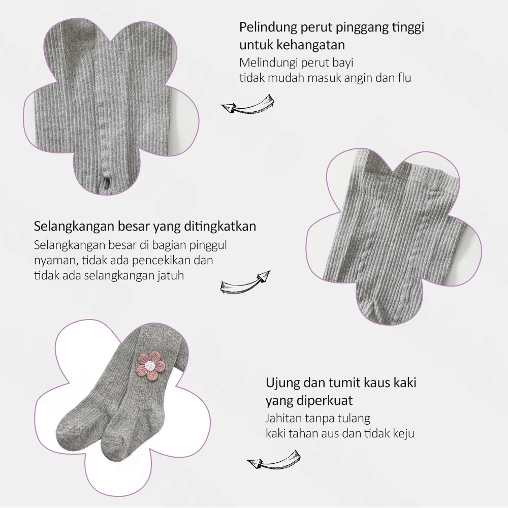 Halo Baby Legging Bayi/Legging Tutup Kaki Anak/Legging bayi motif bunga/celana panjang bayi