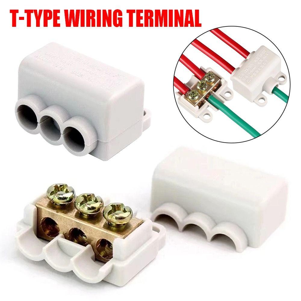 TOP T-type Wiring Terminal Universal Terminal Block Locking Quick Crimp Splitter Wire Connector Terminal Konektor Kawat Cepat