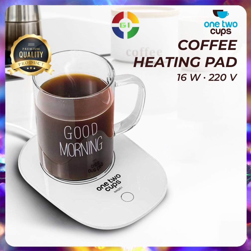 Tatakan Gelas Pemanas Coffee Cup Warmer Heating Pad White