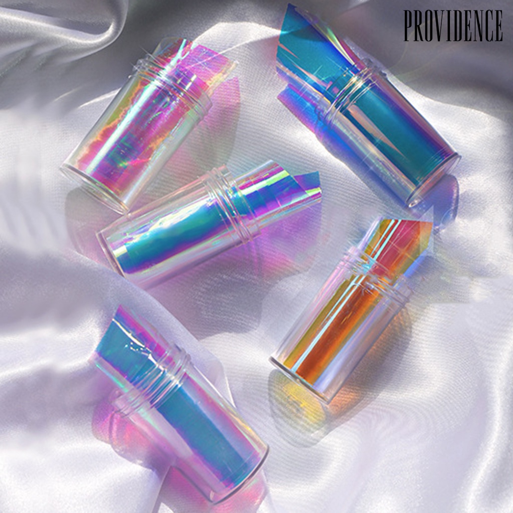 Providence Stiker Kuku Yang Dapat Dilepas Permukaan Mengkilap Plastik DIY Nail Art-Aurora Film Manicure Transfer Kertas Perlengkapan Kuku