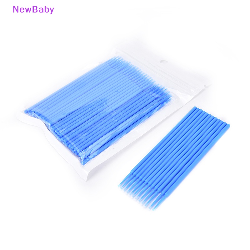 Newbaby 100PCS Disposable Eyelash Extension Micro Brush Aplikators Maskara Wands Tools ID