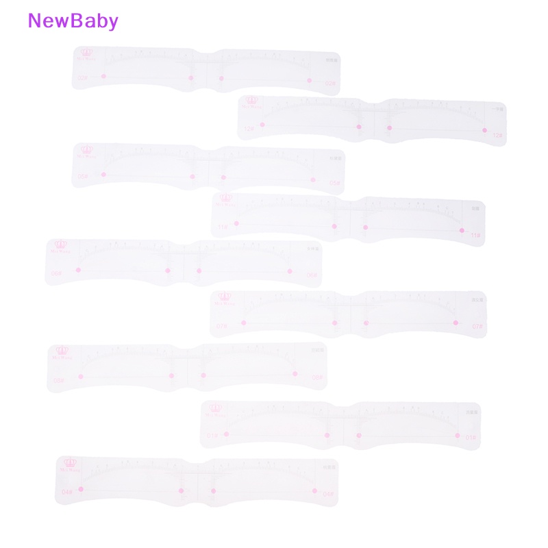 Newbaby 12Pcs Portabel Satu Langkah Stempel Alis Shaping Kit Alat Makeup Definer Alis ID