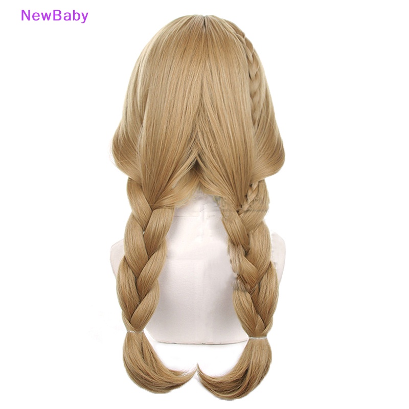 Newbaby Cosplay Genshin Impact Lisa 60cm Curly Wavy Rambut Wig Poni Pesta Halloween ID