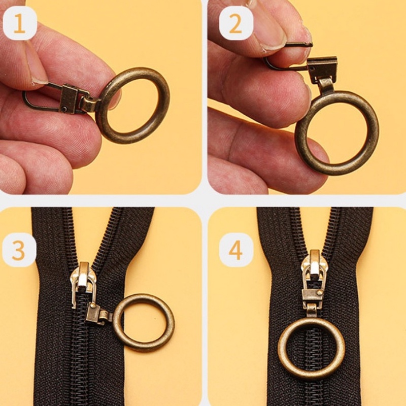 Metal Universal Pengganti Zipper Slider Lepas Zipper Puller Pakaian Ransel Zipper Repair Kit Craft Alat Jahit