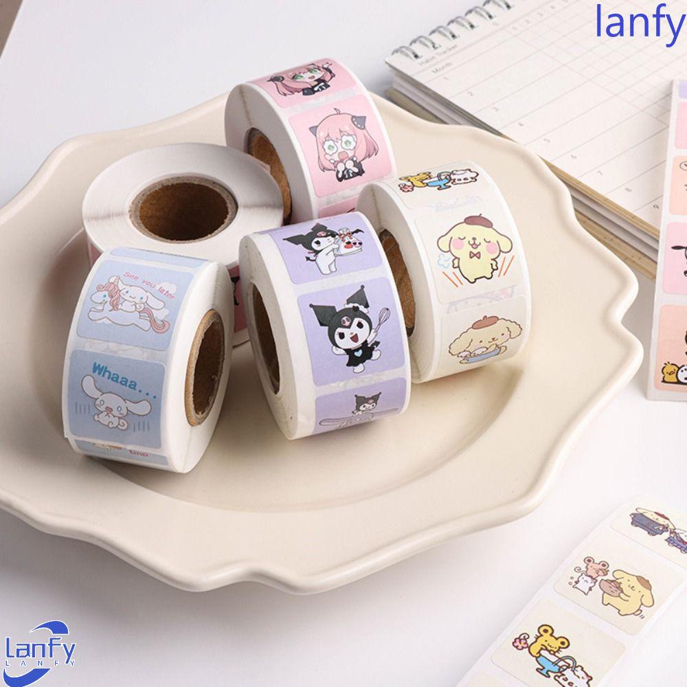 Lanfy Diary Stiker Lucu 500pcs Anak Kemasan Kado Scrapbooking Kuromi My Melody Handaccount Cinnamoroll Albums Stickers