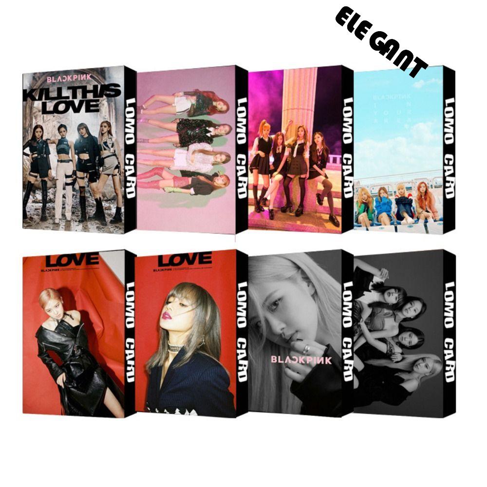 [Elegan] Blackpink Postcards Fans Fashion Jisoo Asrama Cetak Foto Album Idola Perempuan Grup Kartu Blackpink