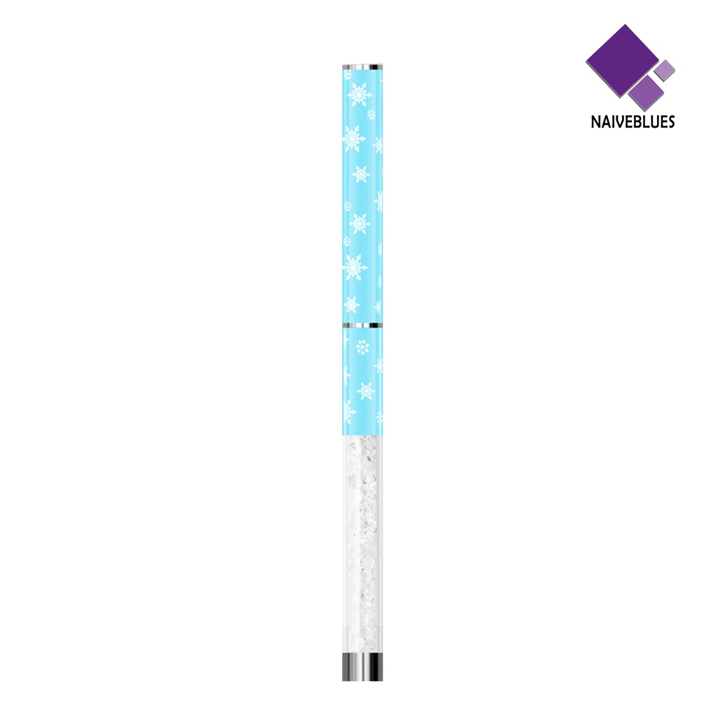 [naiveblues] Pena Penjepit Kuku Motif Snowflake Kristal Imitasi Halus Non-slip Desain Grip Nyaman Profesional