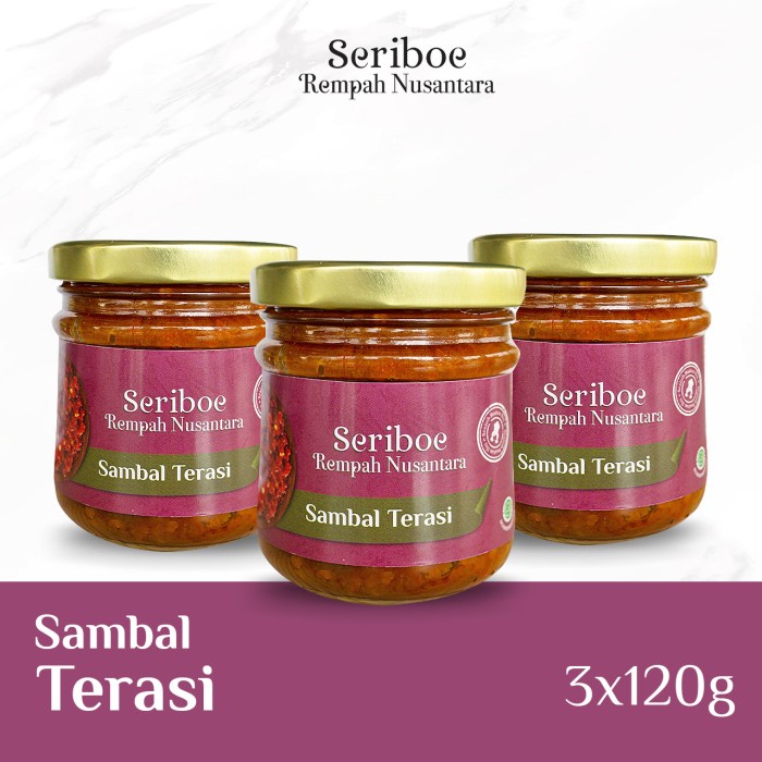 

Sambal Terasi Seriboe Rempah Nusantara 3 Botol Jar X 120 gr