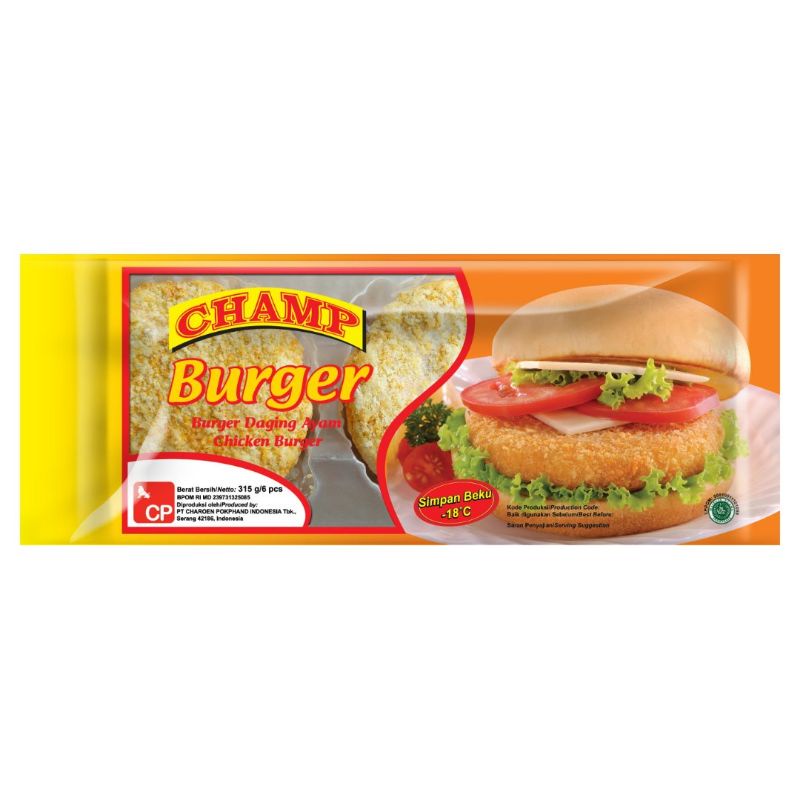 CHAMP Burger Daging Ayam Isi 6