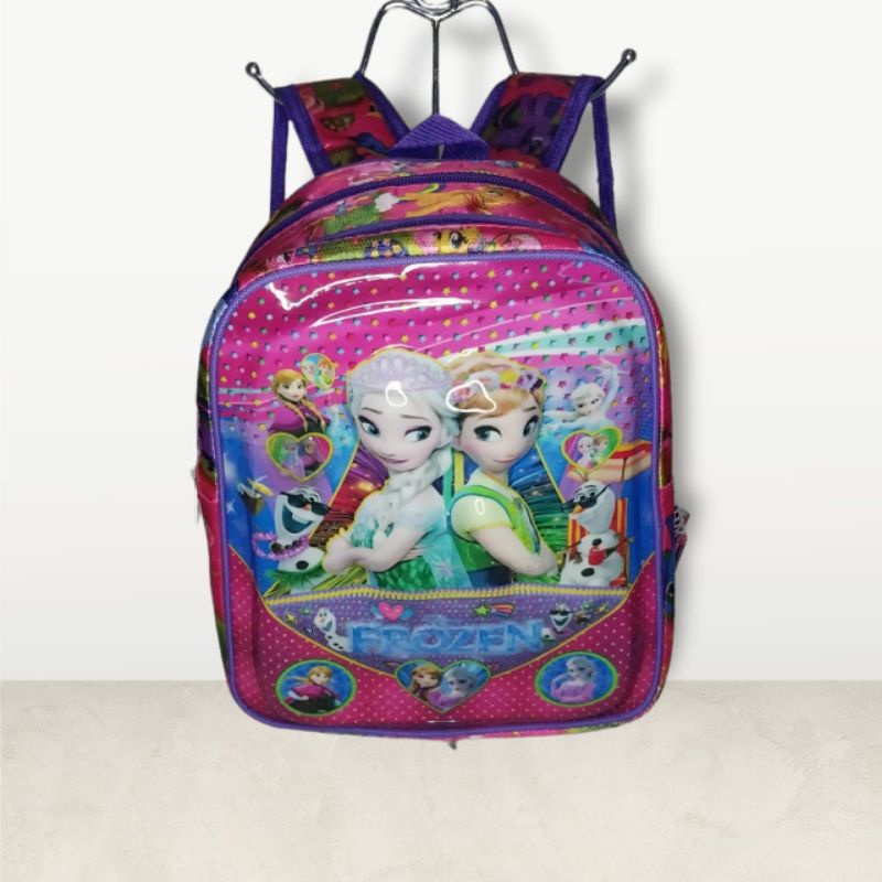 Tas Ransel Lampu nyala LED anak paud timbul 3D mika unicorn kitty bts kuda pony frozen