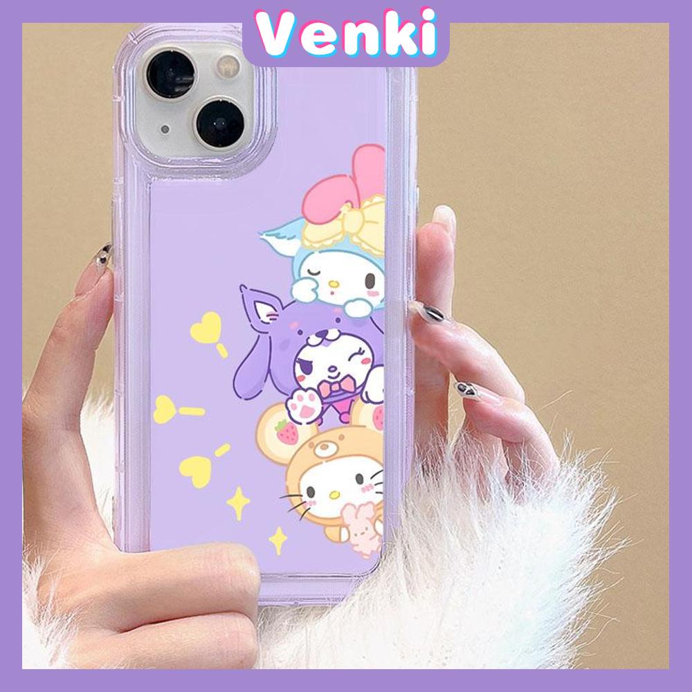 VENKI - For iPhone 11 iPhone Case Clear Case TPU Soft Case Airbag Shockproof Protection Camera Brown Cute Bear Compatible with iPhone 14 13 Pro Max iPhone 12 Pro Max  7 6Plus XR