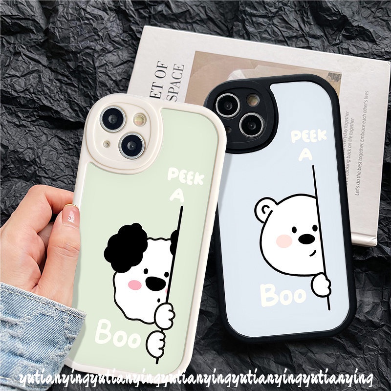 Soft Tpu Back Case For Infinix Hot 11s 11 10 10s 9 Play 10T Hot 10T 10 Lite 10s 11s 11 Note 8 For Infinix Smart 6 5 Cute Cartoon Bear Puppy Lens Protector Cover