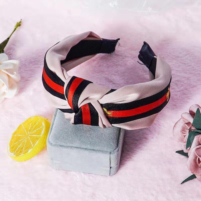 DS B11 BANDO WANITA HAIRBAND ELASTIS MOTIF LEBAH AKSESORIS RAMBUT WANITA