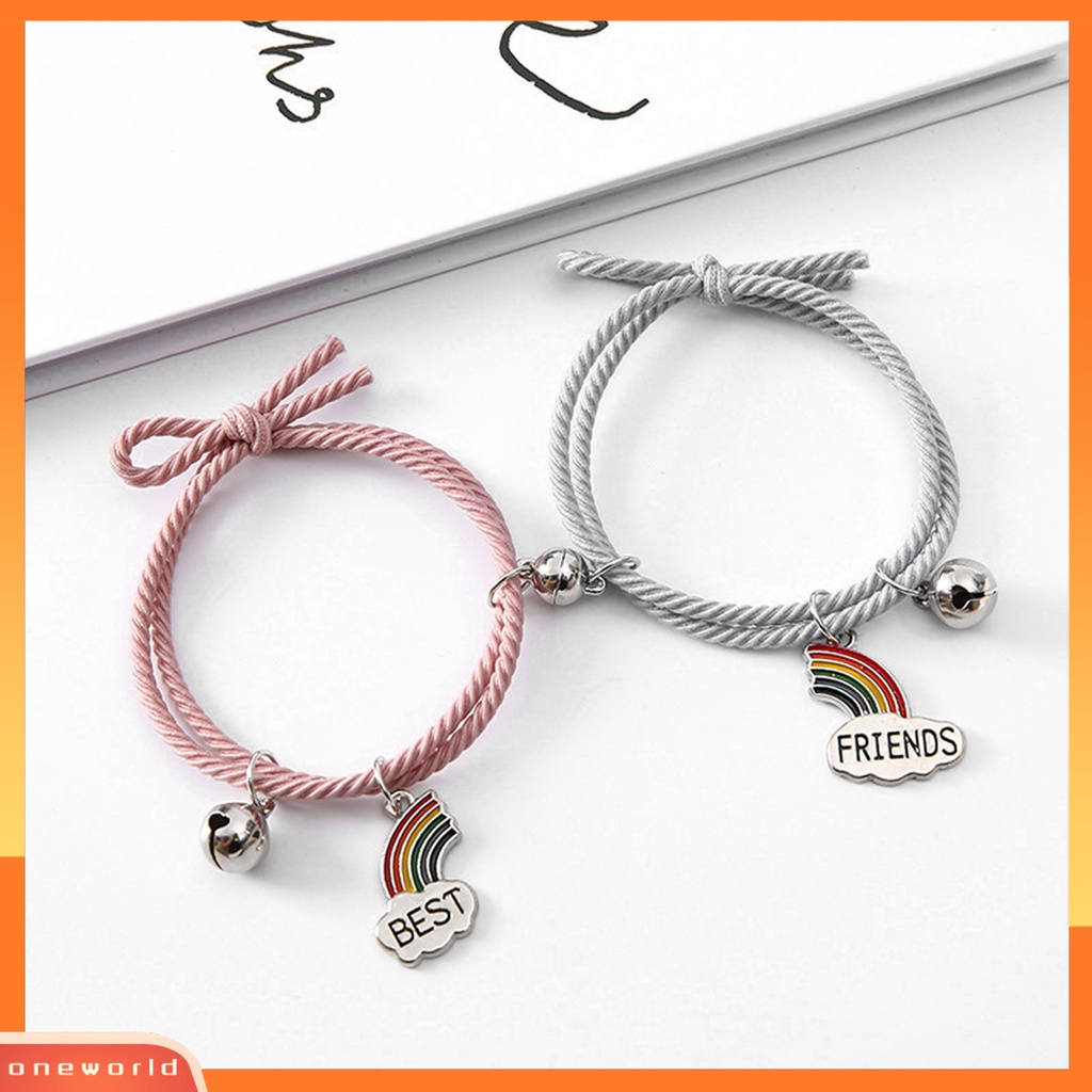 [EONE] 2pcs Braided Bracelet Hand Made Adjustable Pengerjaan Halus Elastis Dinosaurus Dekorasi Hias Minimalis Pasangan ic Senada Gelang Aksesori Pakaian