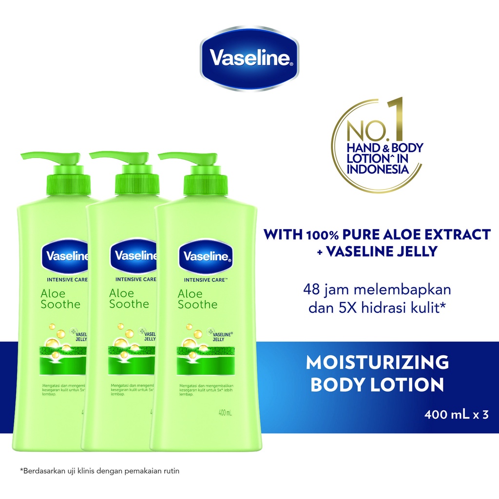 Vaseline Lotion Intensive Care Aloe Soothe 400ml Multi Pack